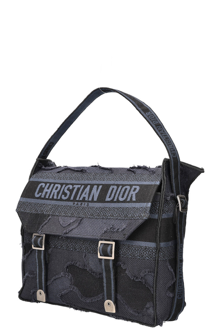 CHRISTIAN DIOR Diorcamp Messenger Toile Camouflage Marine &amp; Noir