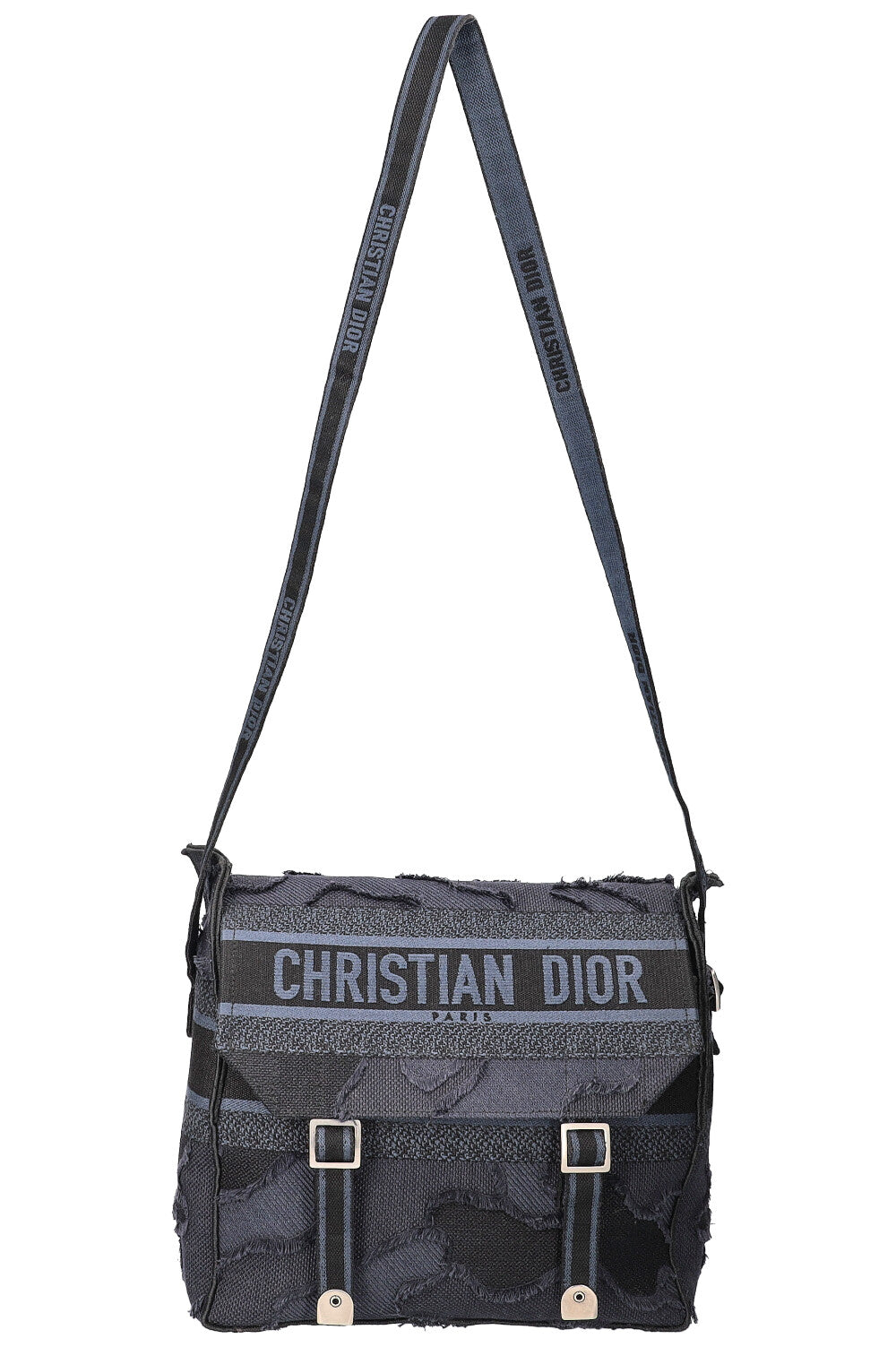 CHRISTIAN DIOR Diorcamp Messenger Toile Camouflage Marine &amp; Noir