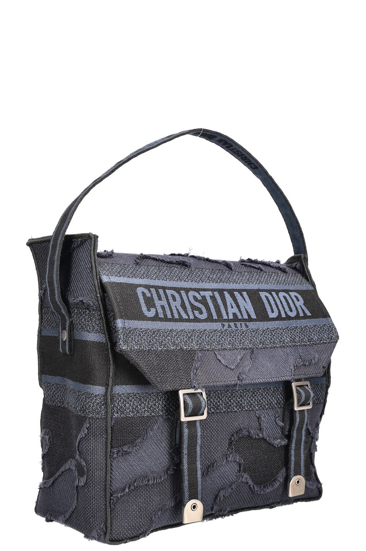 CHRISTIAN DIOR Diorcamp Messenger Toile Camouflage Marine &amp; Noir
