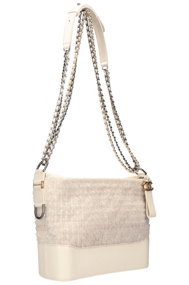 CHANEL Gabrielle Bag Tweed White