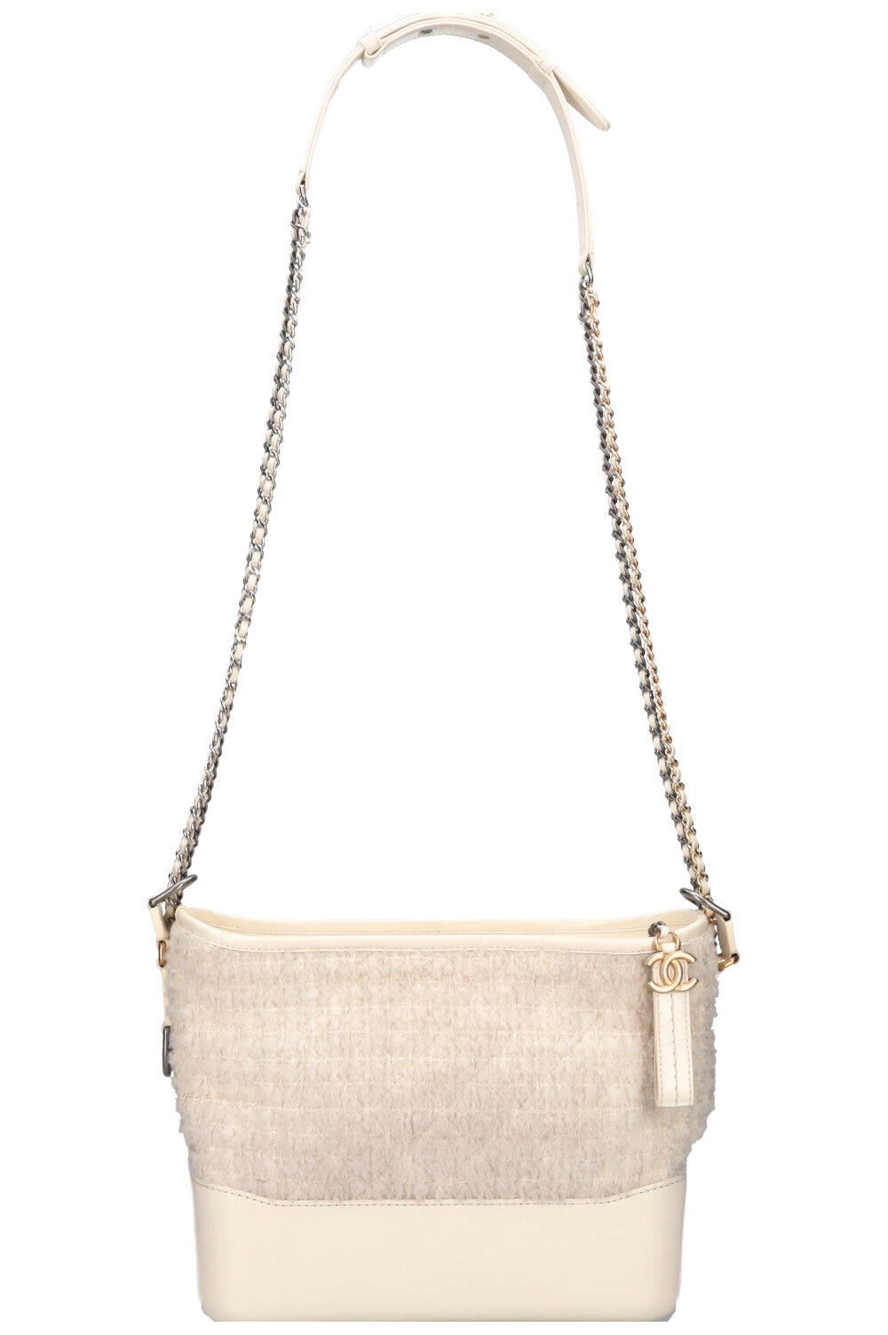 CHANEL Gabrielle Bag Tweed White