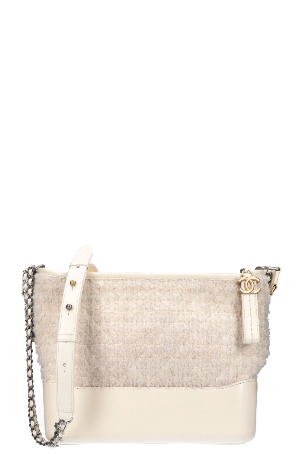 CHANEL Gabrielle Bag Tweed White