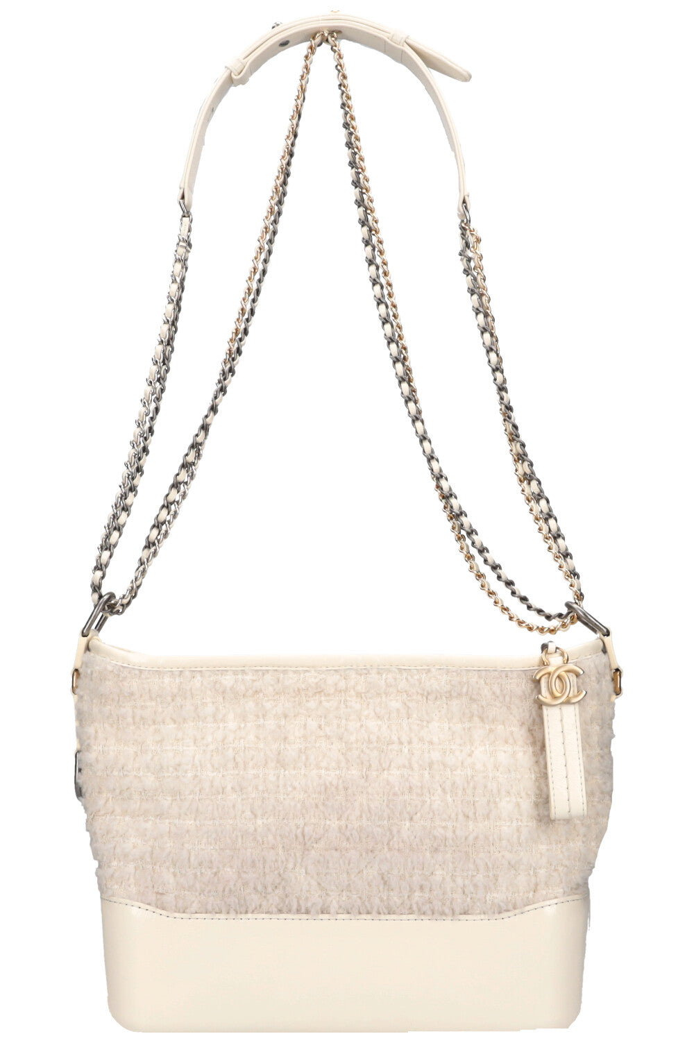 CHANEL Gabrielle Bag Tweed White