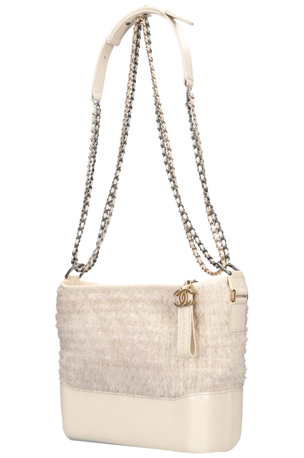 CHANEL Gabrielle Bag Tweed White