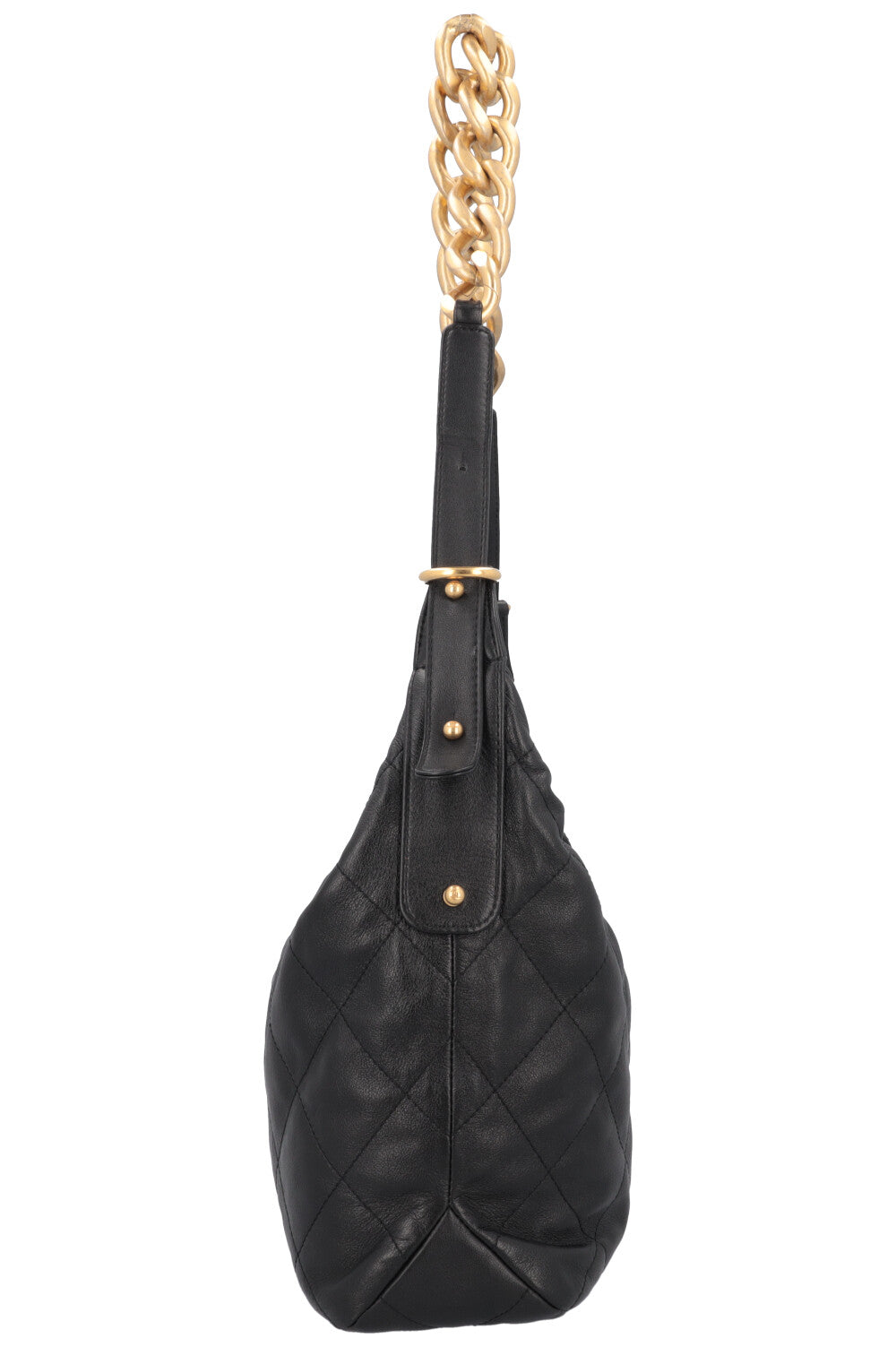 CHANEL Daily Belted Chain Hobo Bag Black