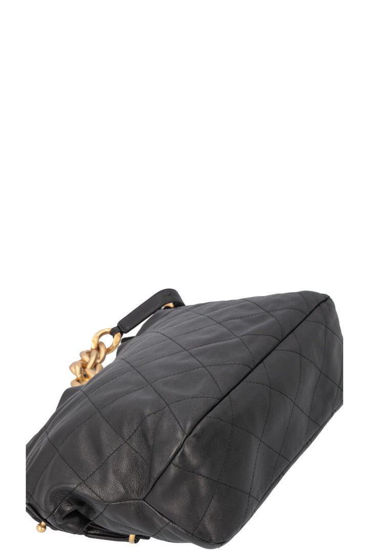 CHANEL Daily Belted Chain Hobo Bag Black