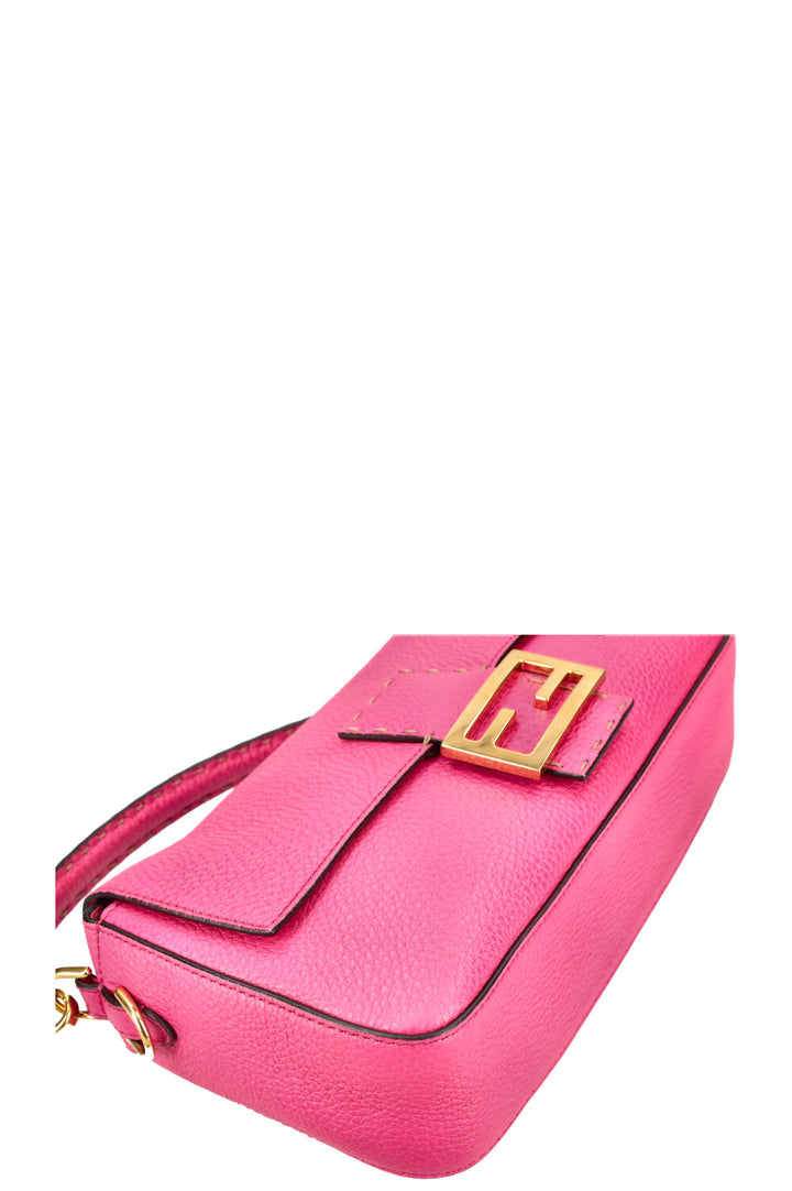 FENDI Baguette Bag Selleria Leather Pink