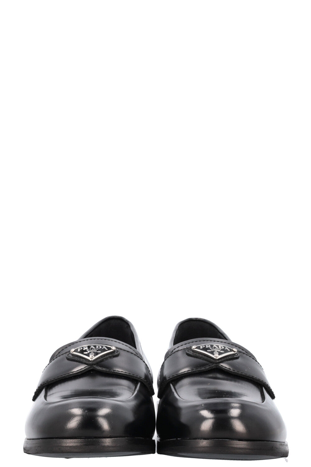 PRADA Triangle Logo Loafers Black