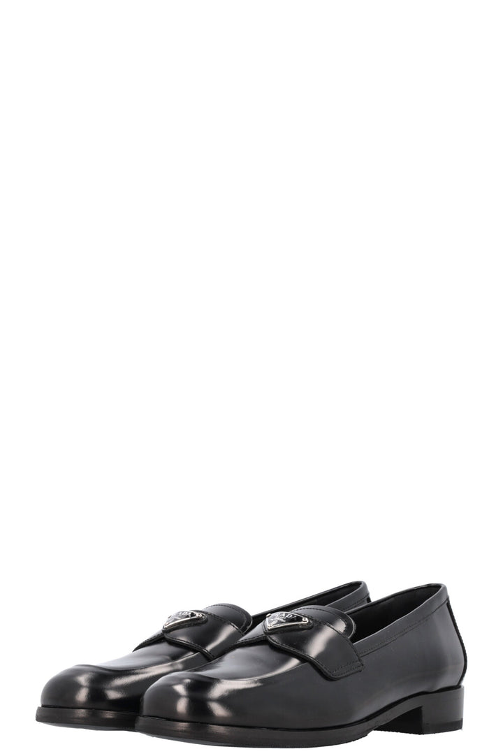 PRADA Triangle Logo Loafers Black