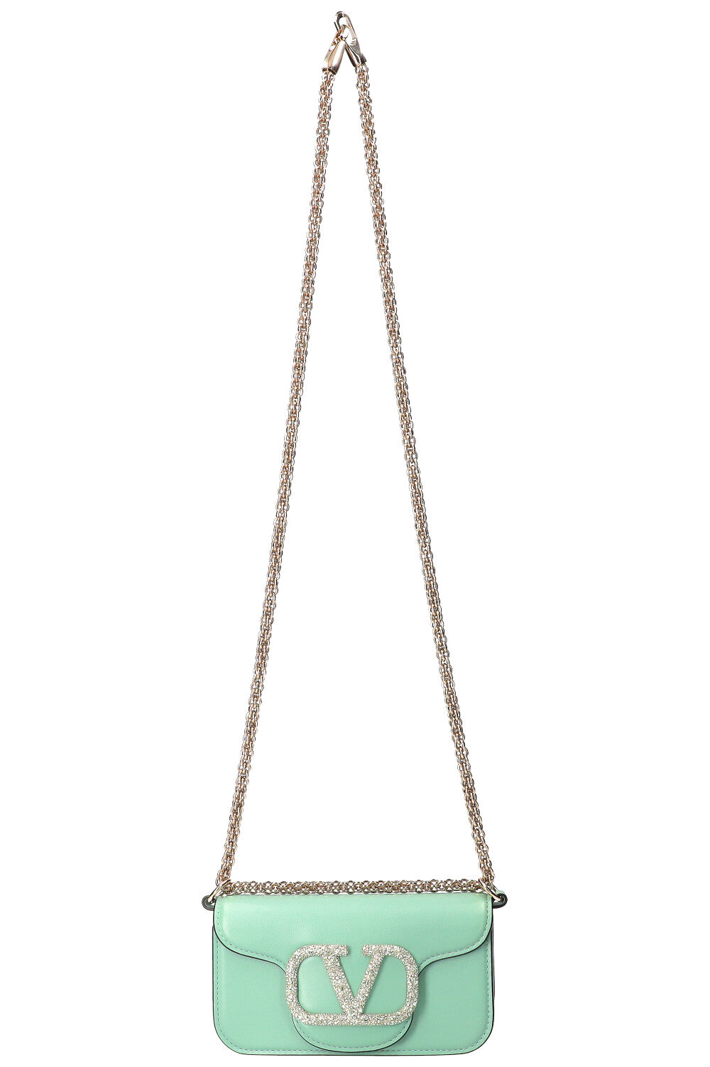 VALENTINO Small Loco Shoulder Bag with Jewel Logo Morning Dew