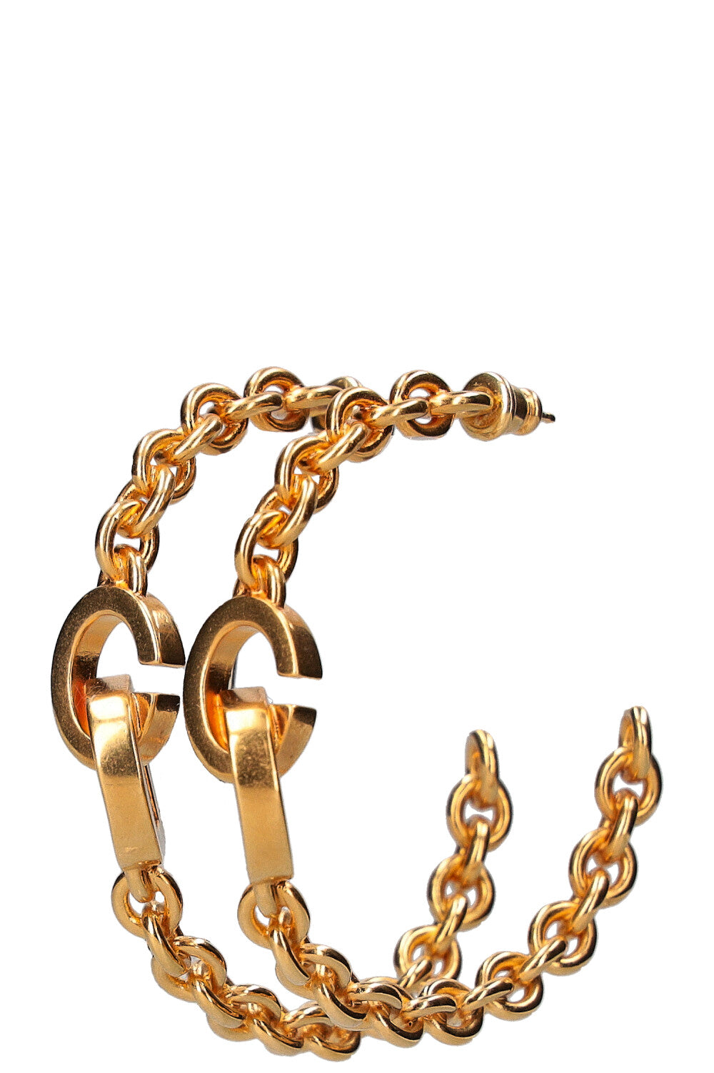 CHRISTIAN DIOR Chain Earrings Gold