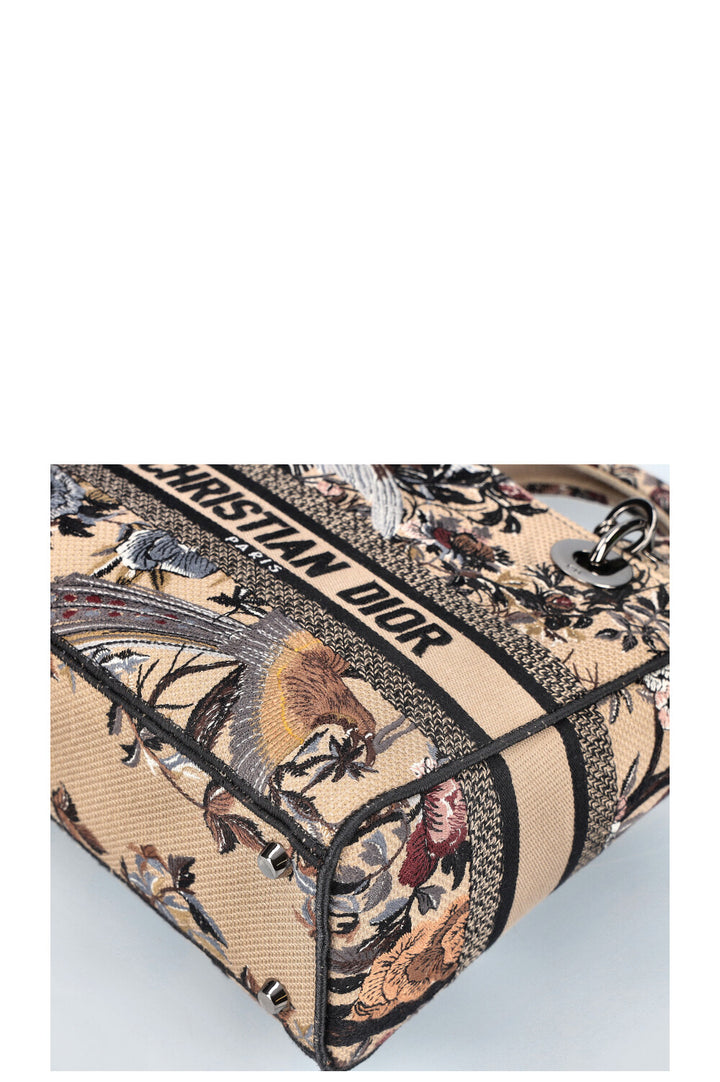CHRISTIAN DIOR Medium D-Lite Bag Toile de Jouy Jardin d'Hiver Embroidery