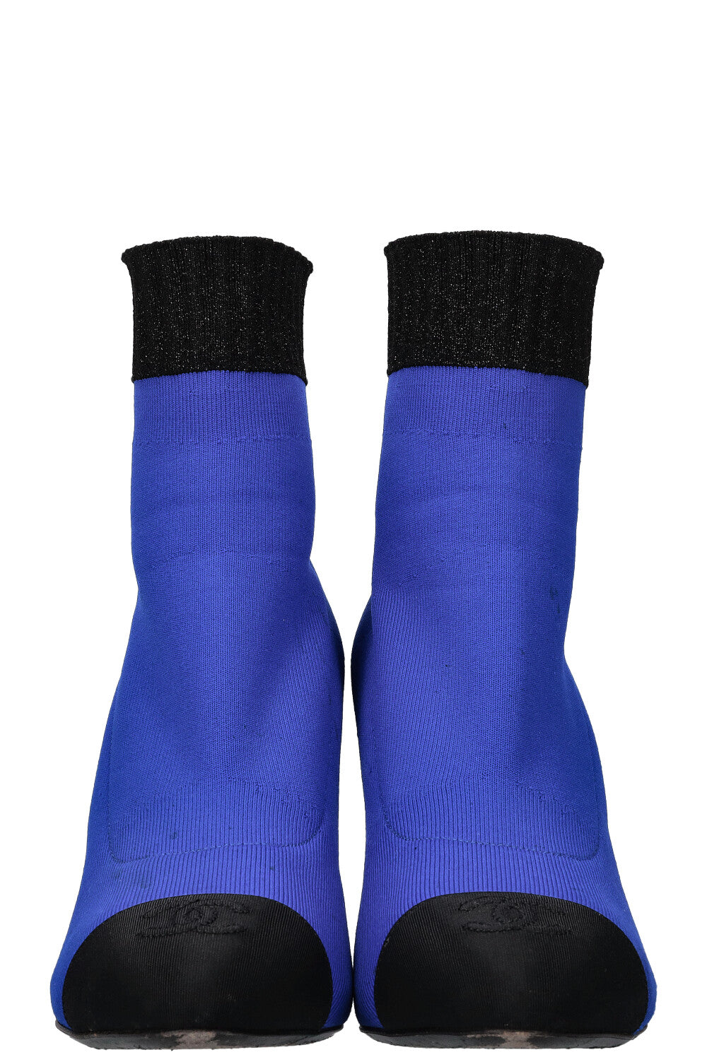 CHANEL Sock Boots Blue