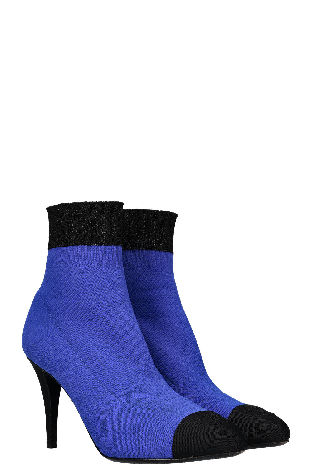 CHANEL Sock Boots Blue