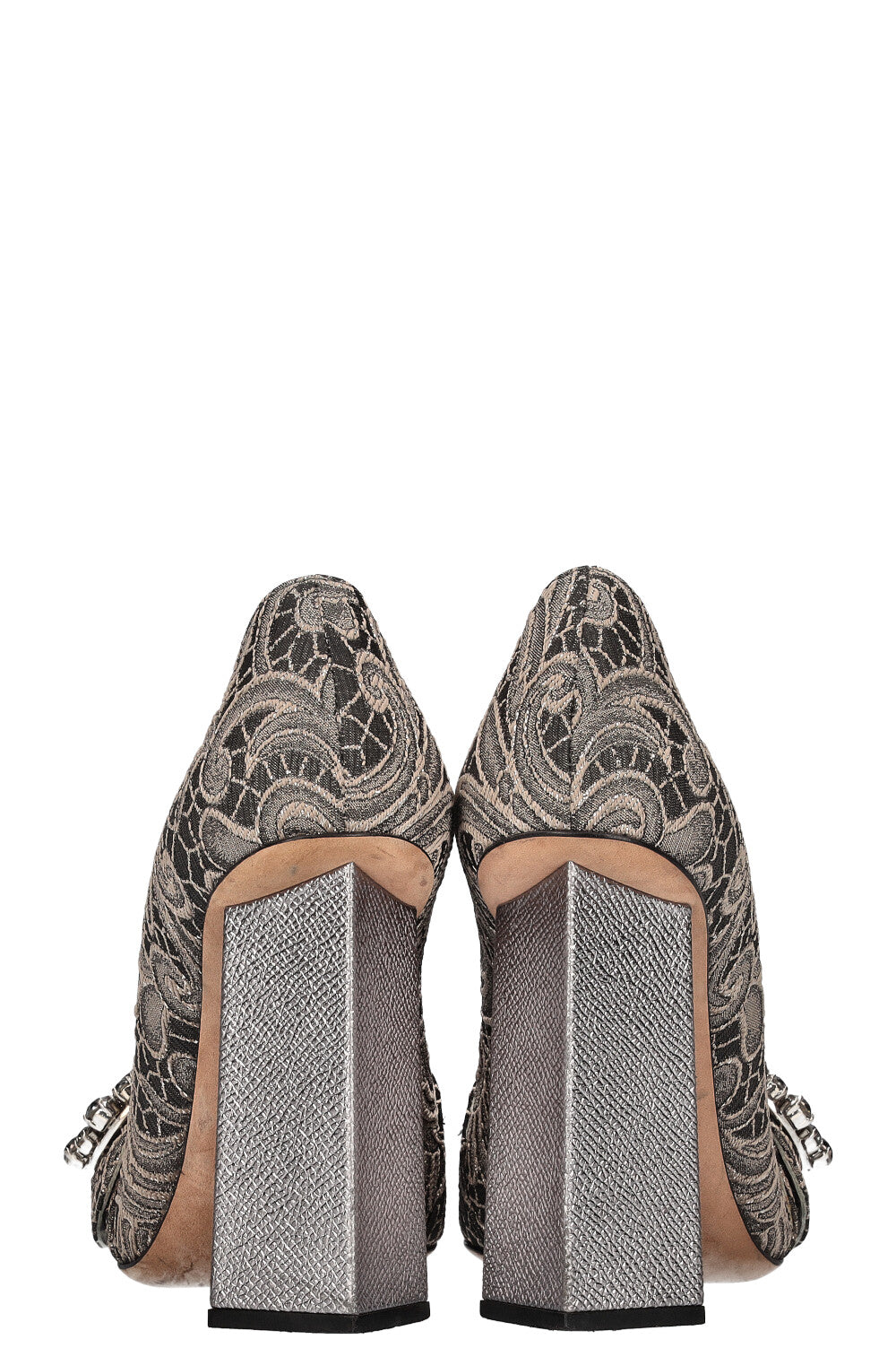 DOLCE&amp;GABBANA Bellucci Heels Silver Grey