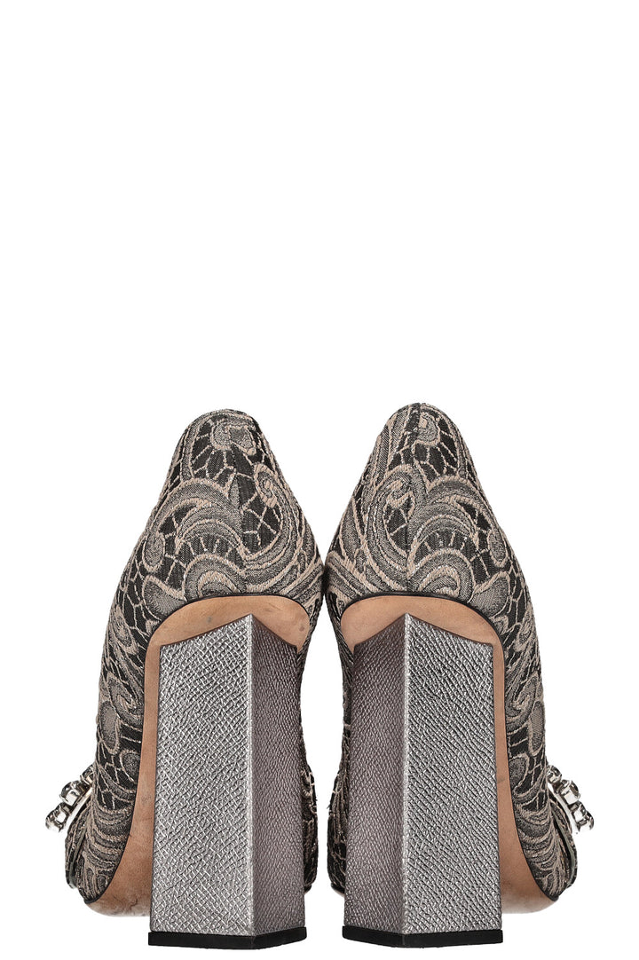 DOLCE&amp;GABBANA Bellucci Heels Silver Grey