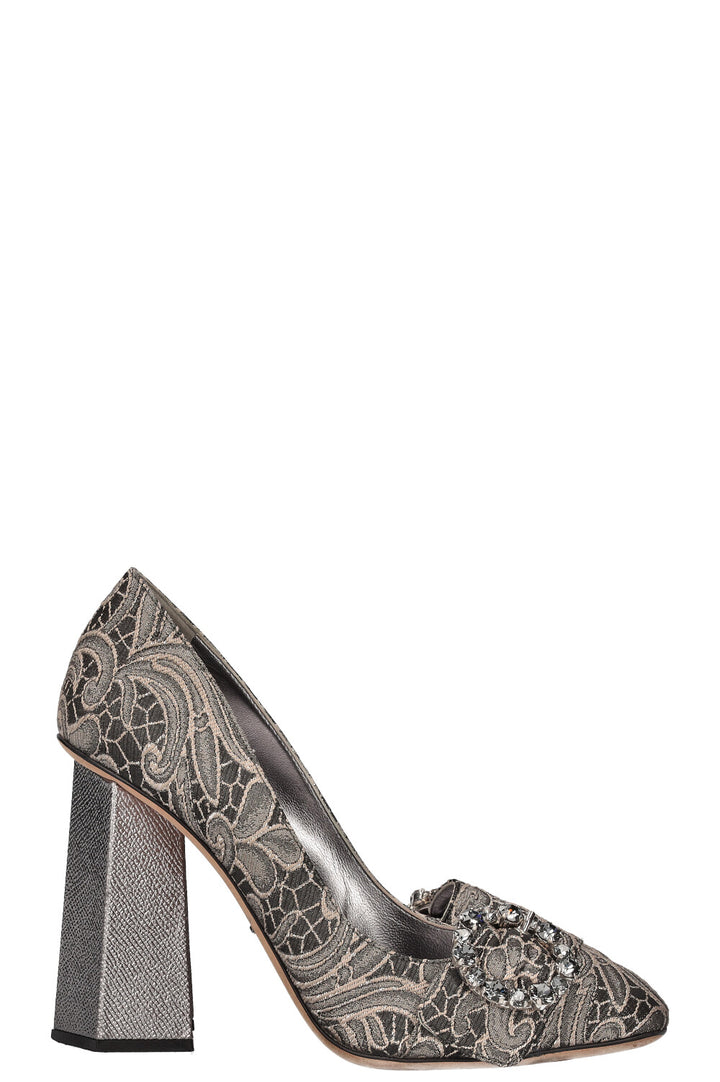 DOLCE&amp;GABBANA Bellucci Heels Silver Grey