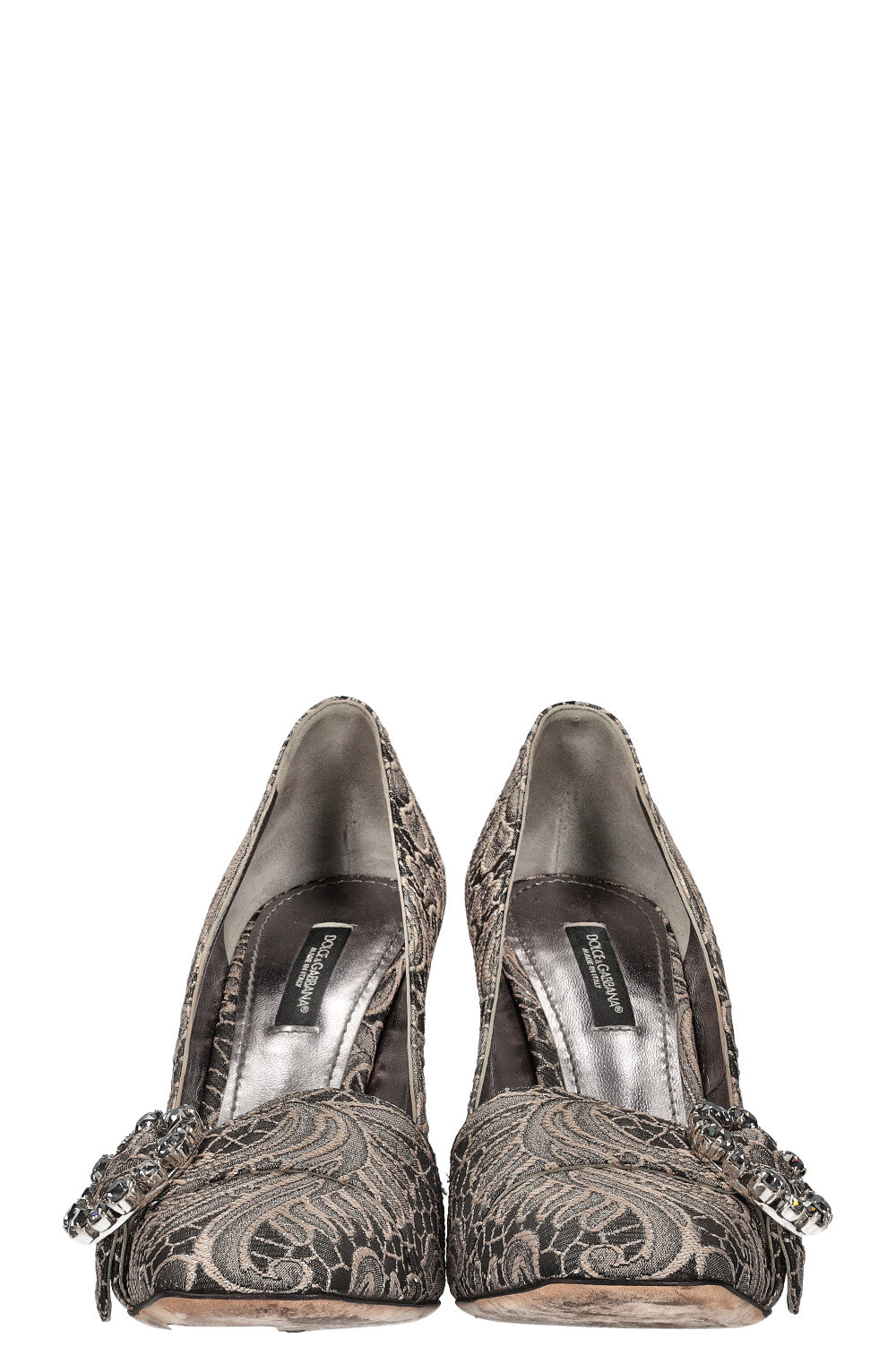 DOLCE&amp;GABBANA Bellucci Heels Silver Grey