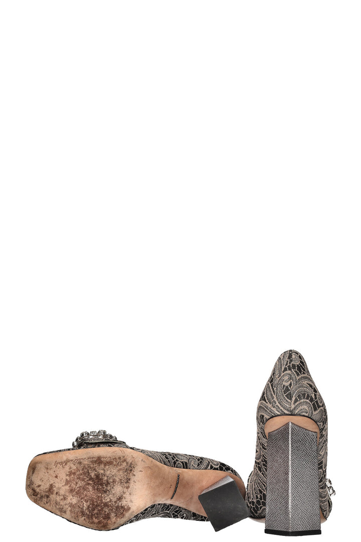 DOLCE&amp;GABBANA Bellucci Heels Silver Grey
