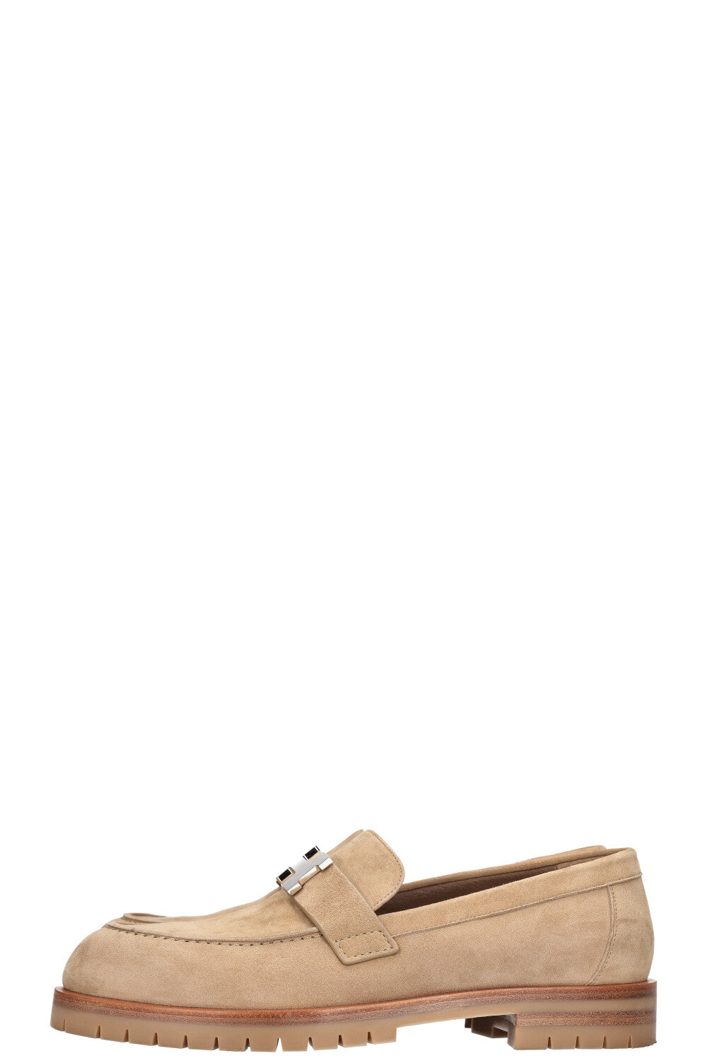 HERMÈS Faubourg Flats Suede Beige