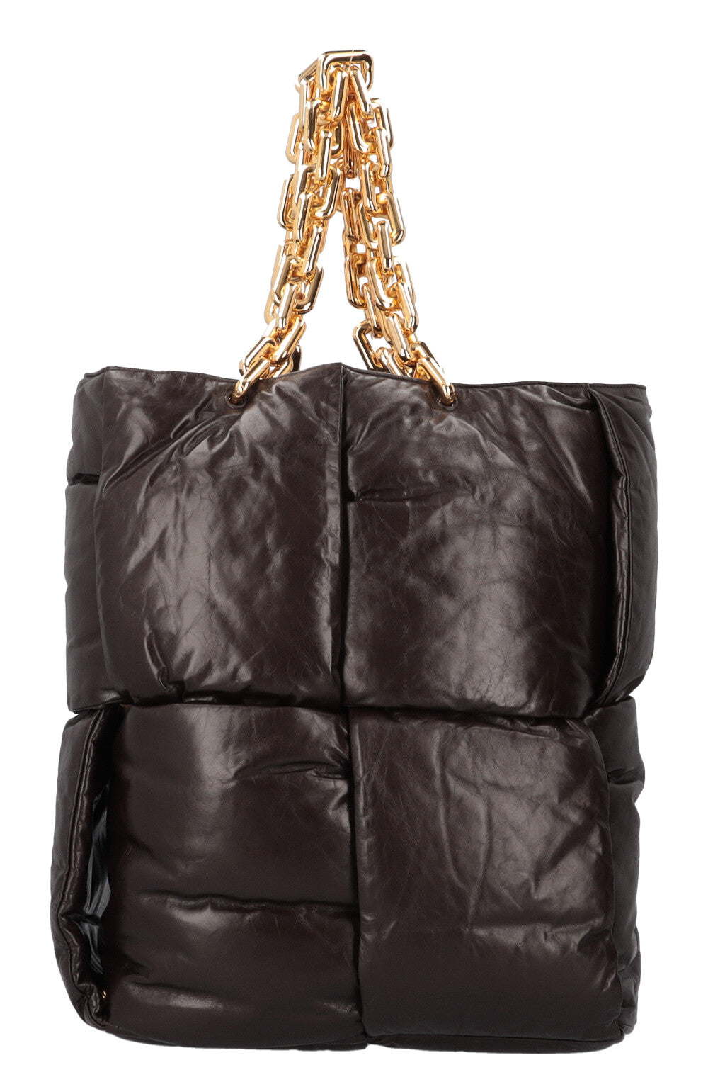 BOTTEGA VENETA Padded Chain Tote Bag Brown