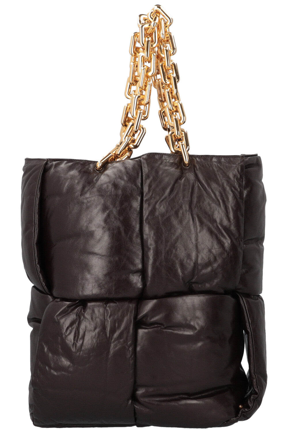 BOTTEGA VENETA Padded Chain Tote Bag Brown