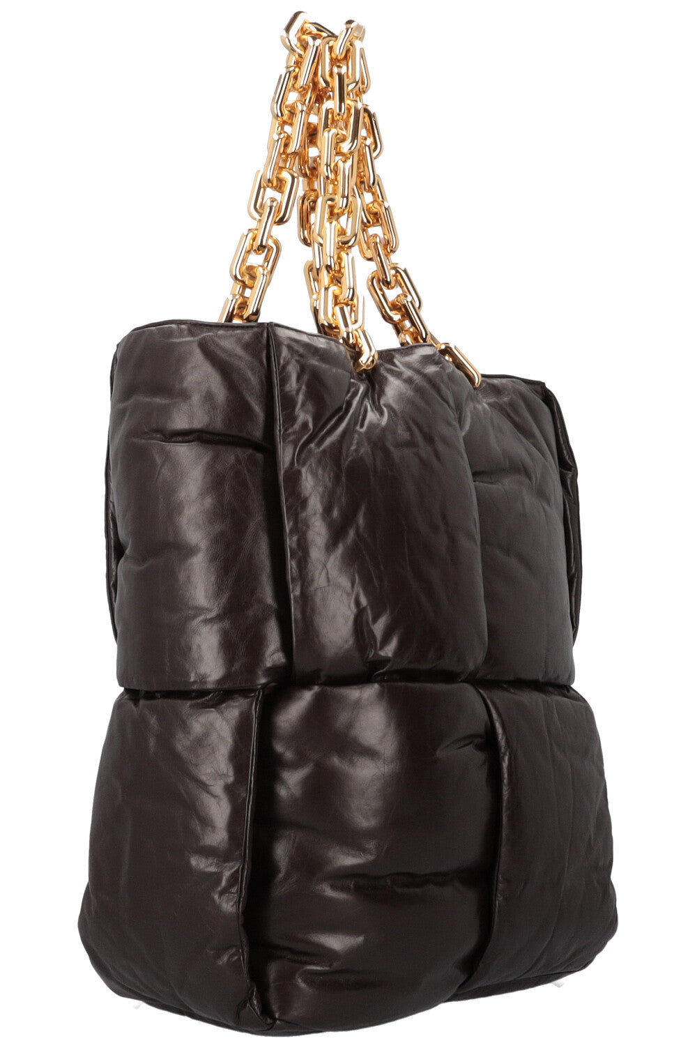 BOTTEGA VENETA Padded Chain Tote Bag Brown