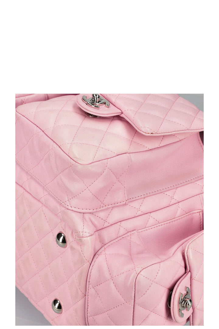 CHANEL Cambon Multipocket Reporter Bag Pink