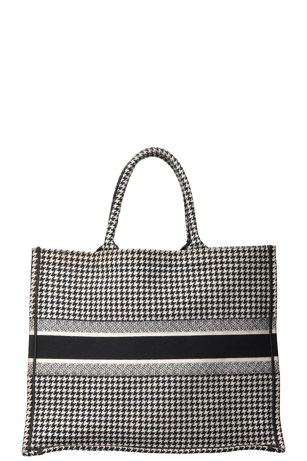 CHRISTIAN DIOR Cabas livre pied-de-poule noir et blanc – REAWAKE