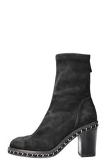 CHANEL Boots Suede Black