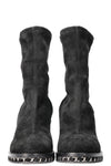 CHANEL Boots Suede Black