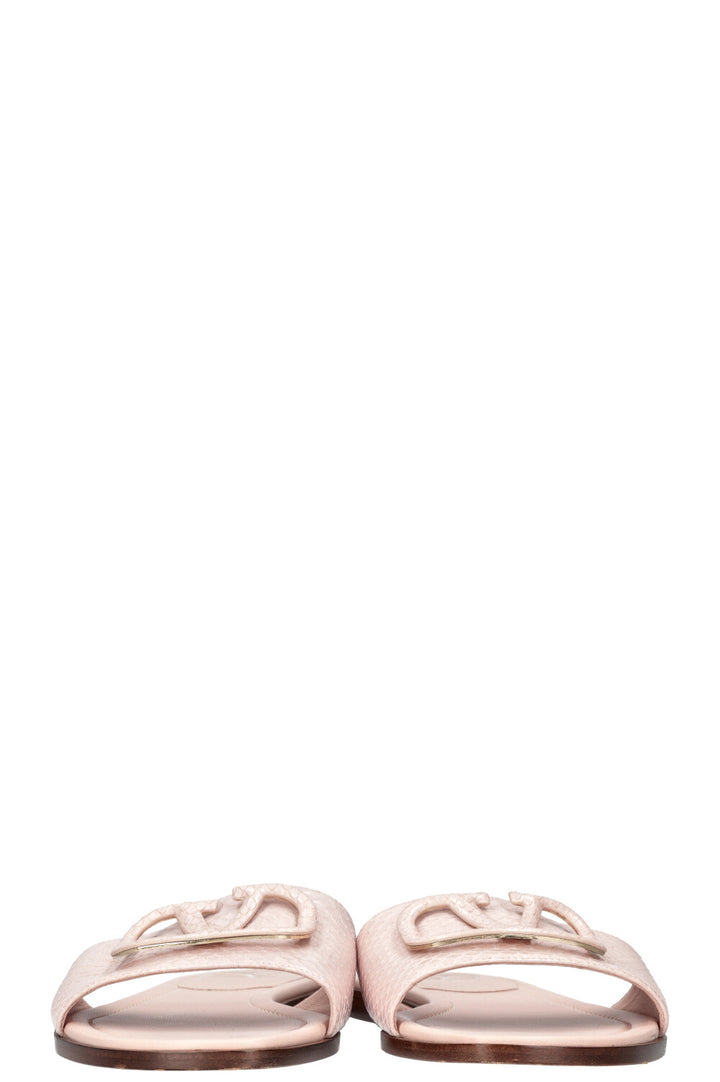 VALENTINO Vlogo Flats Serpent Embosse Rose