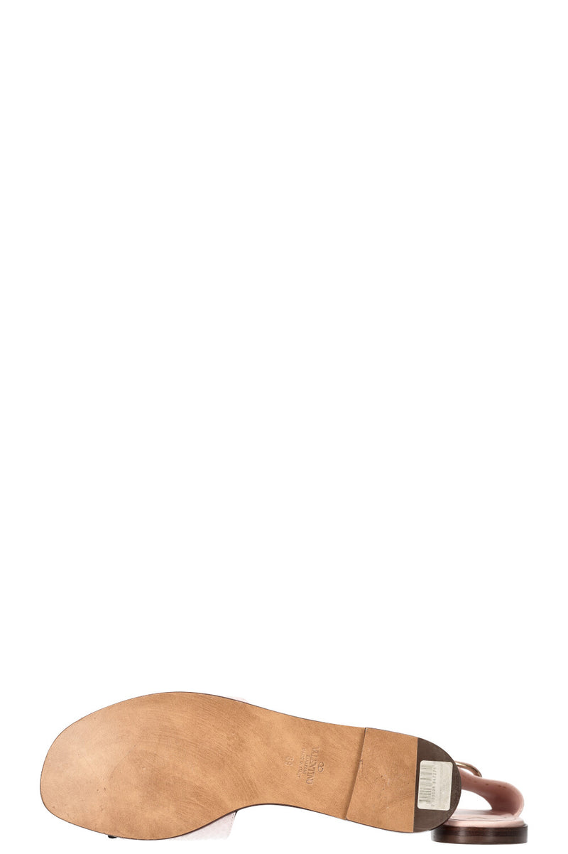 VALENTINO Vlogo Flats Snake Embosse Pink