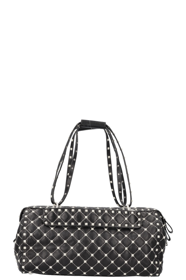 VALENTINO Rockstud Duffle Bag Black White