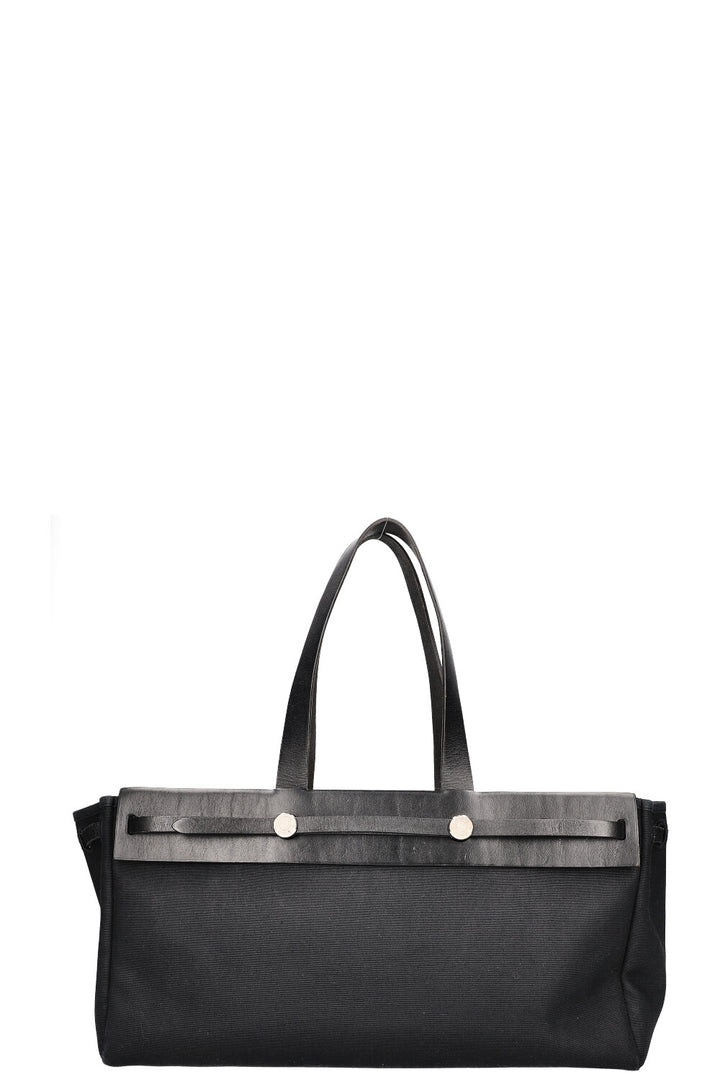 HERMÈS Herbag Tote Canvas Black