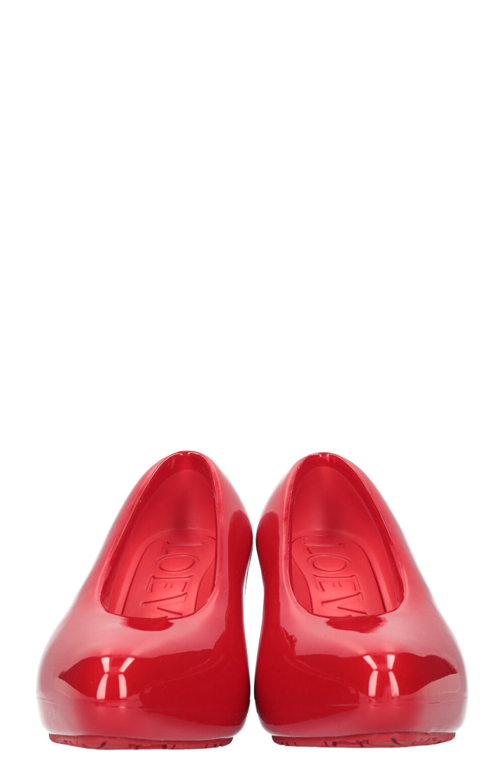 LOEWE Comic Lacquered Pump Light Foam Red