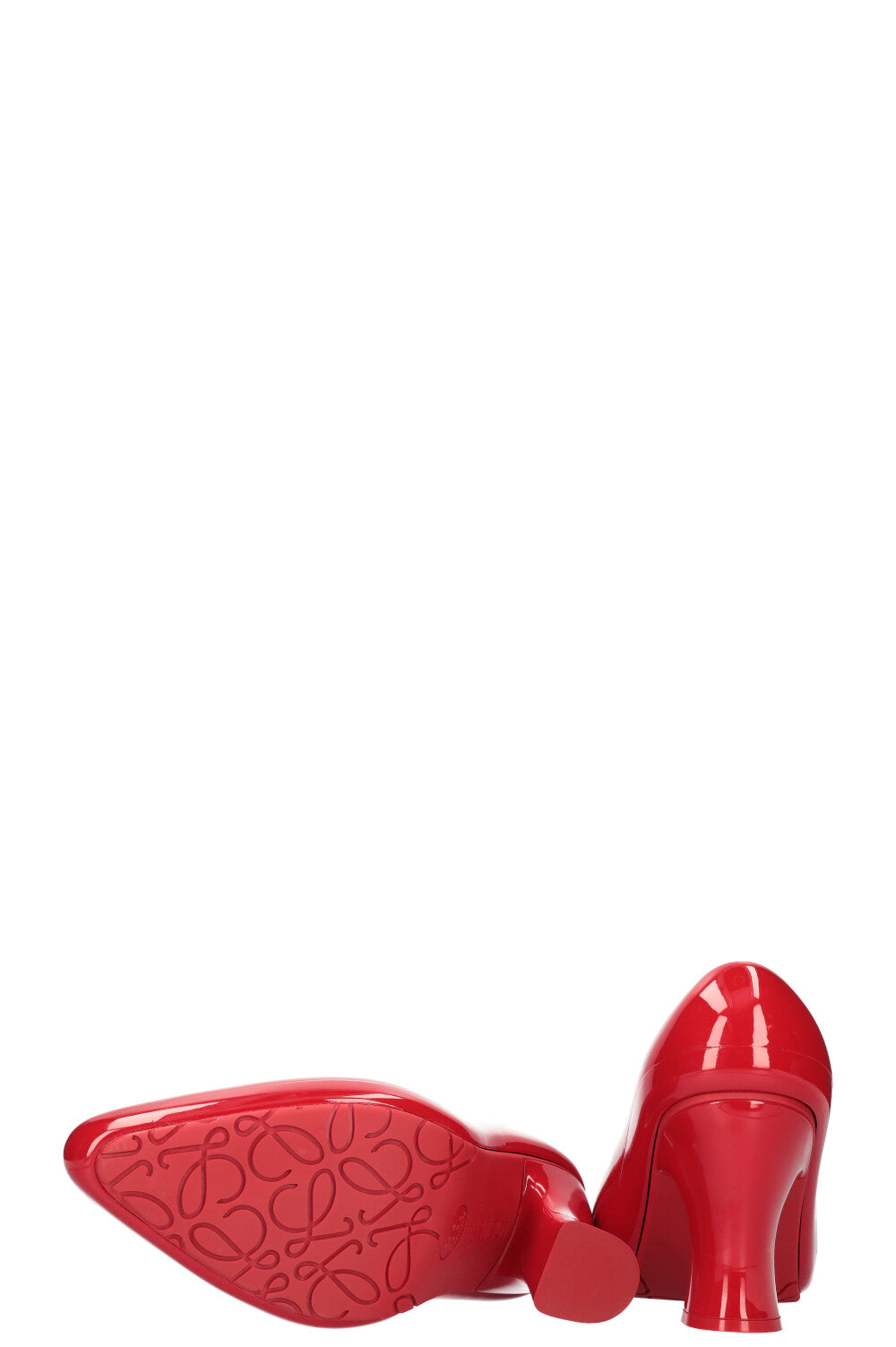 LOEWE Comic Lacquered Pump Light Foam Red