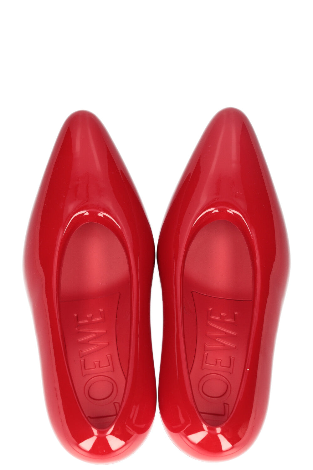 LOEWE Comic Lacquered Pump Light Foam Red