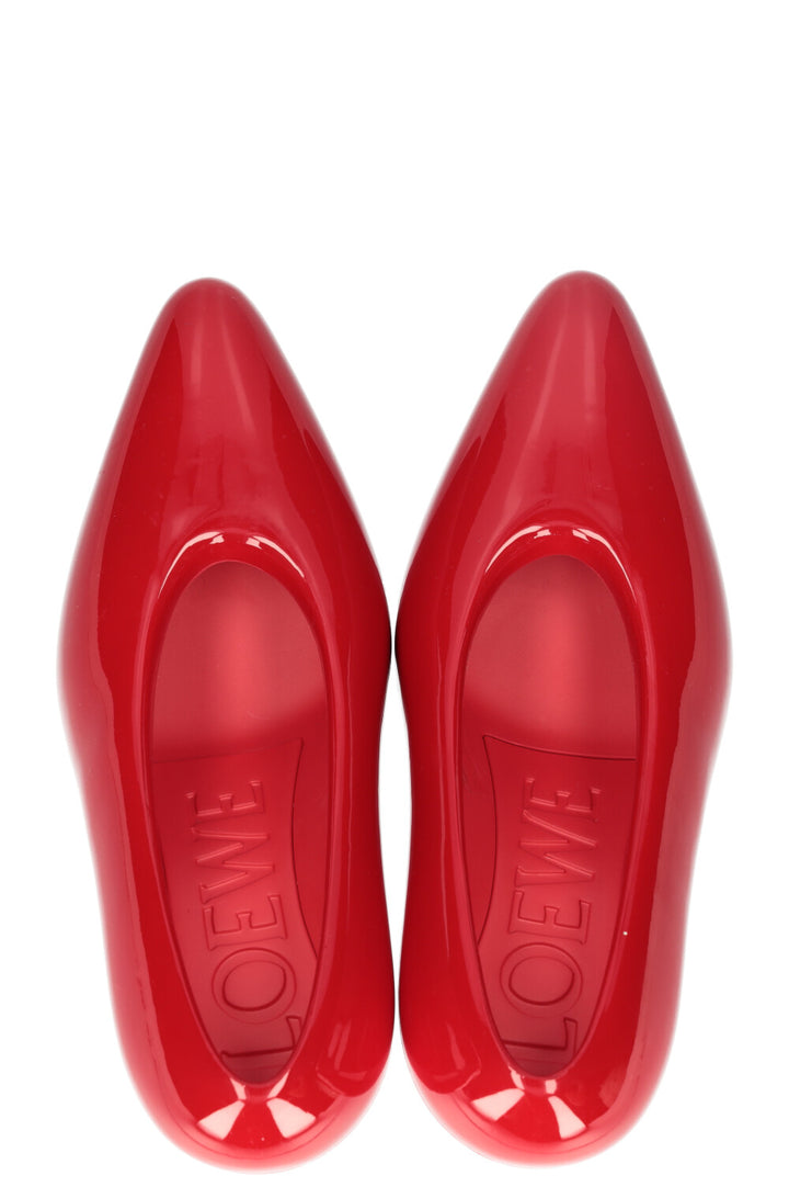 LOEWE Comic Lacquered Pump Light Foam Red