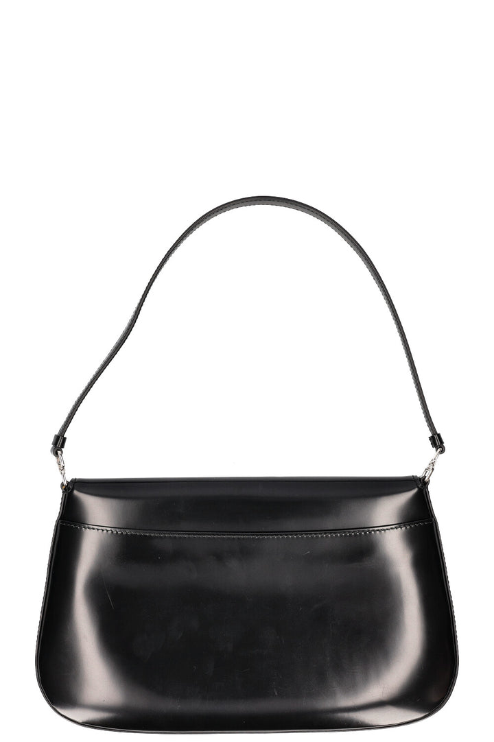 PRADA Cleo Shoulder Bag Brushed Leather Black