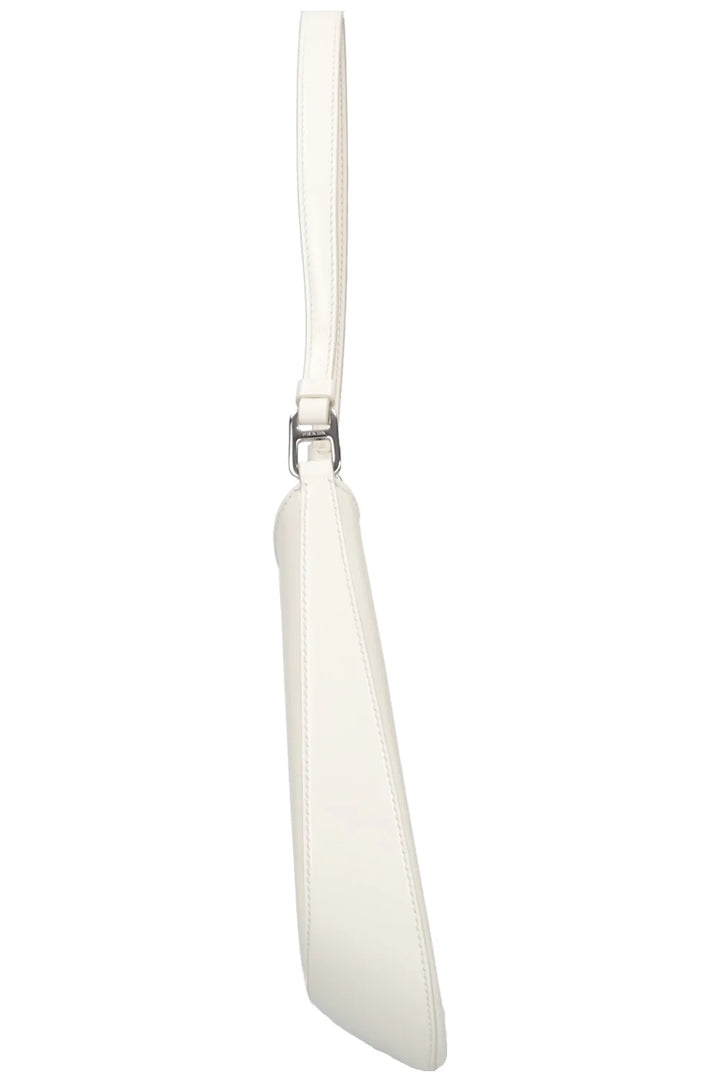 Sac porté épaule Prada Cleo en cuir verni blanc