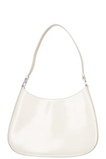 PRADA Cleo Shoulder Bag Brushed Leather White