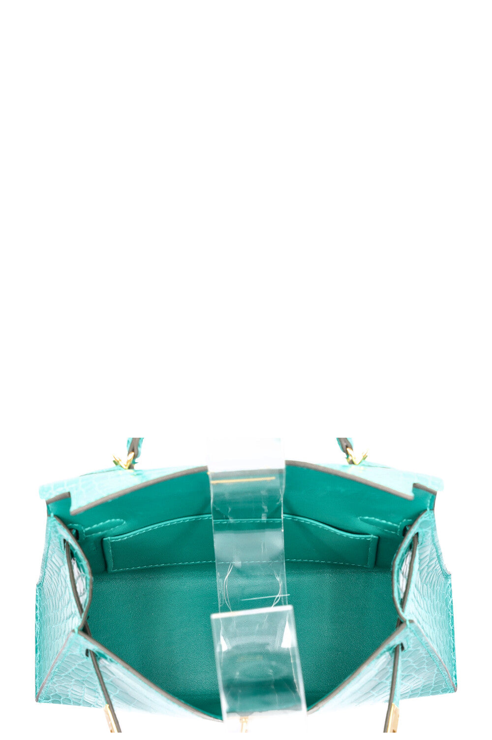 HERMÈS Kelly 20 Alligator Mississippiensis Lisse Vert Jade