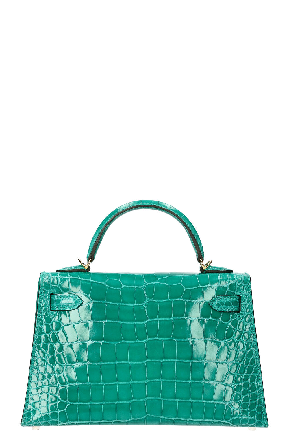 HERMÈS Kelly 20 Alligator Mississippiensis Lisse Vert Jade