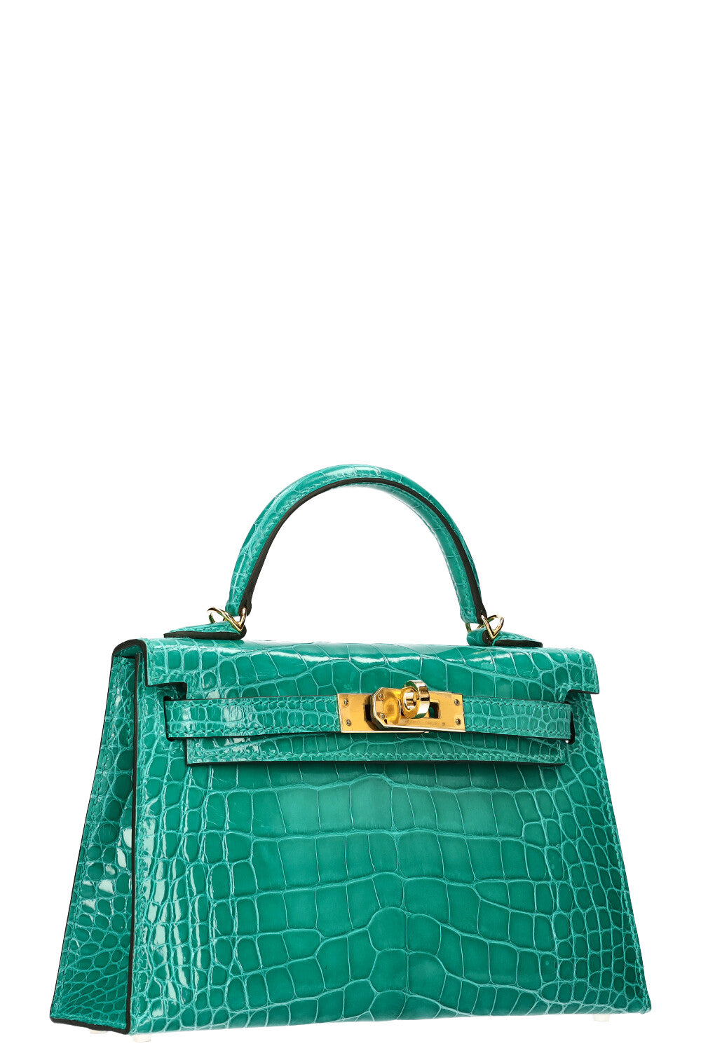 HERMÈS Kelly 20 Alligator Mississippiensis Lisse Vert Jade