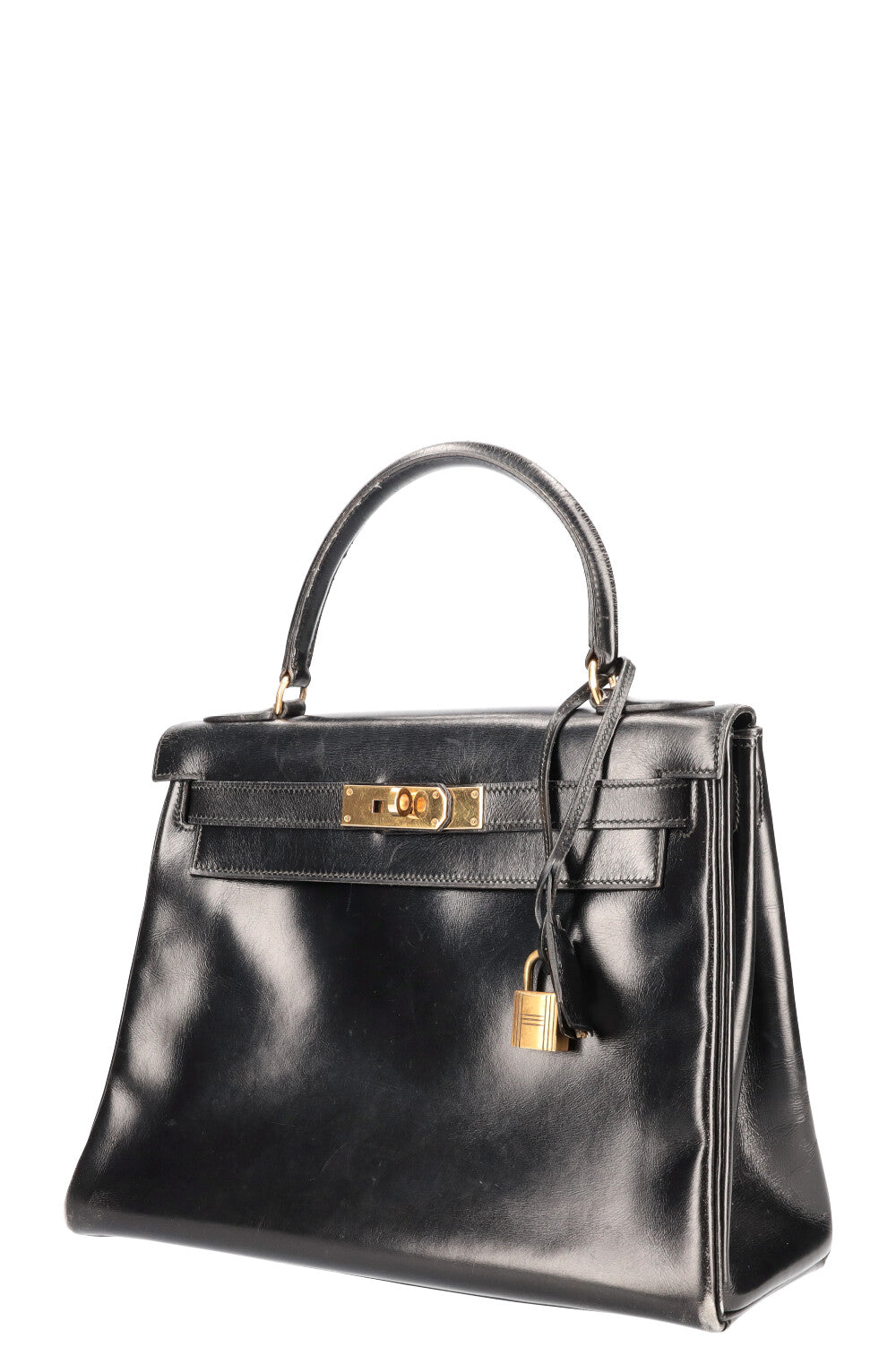 HERMÈS Kelly 28 Box Retourne Black