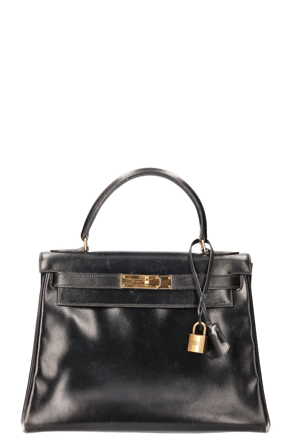 HERMÈS Kelly 28 Box Retourne Black