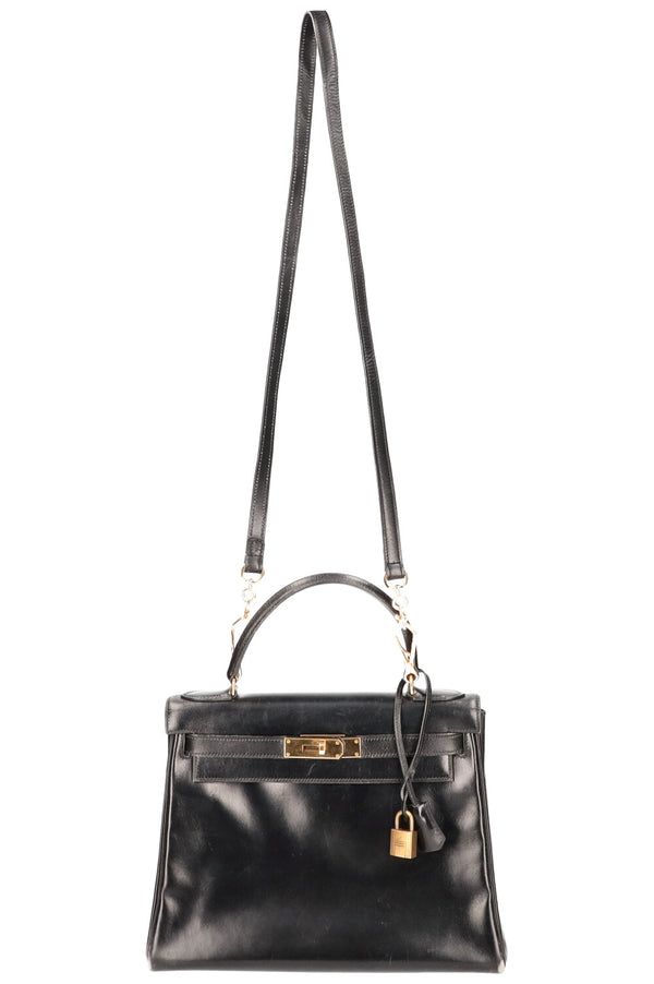 HERMÈS Kelly 28 Box Return Black