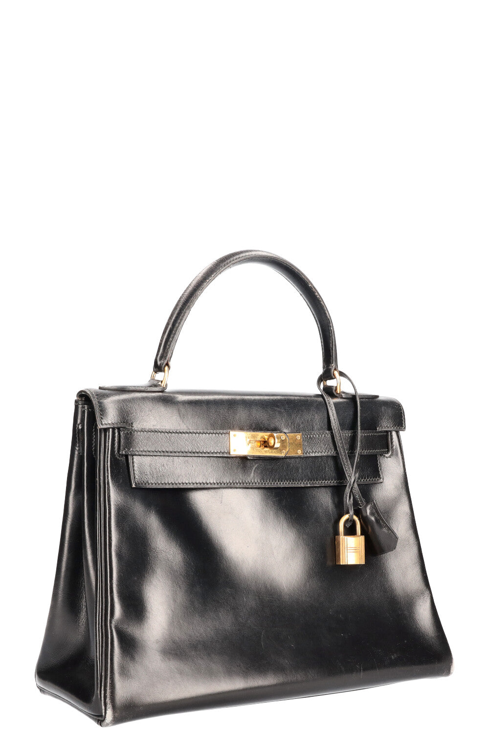 HERMÈS Kelly 28 Box Retourne Black