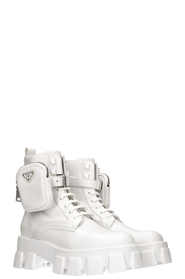 PRADA Bottes Monolith Blanc